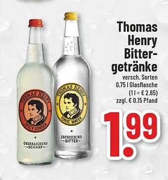 Thomas Henry Bittergetränke 0,75 l Glasflasche