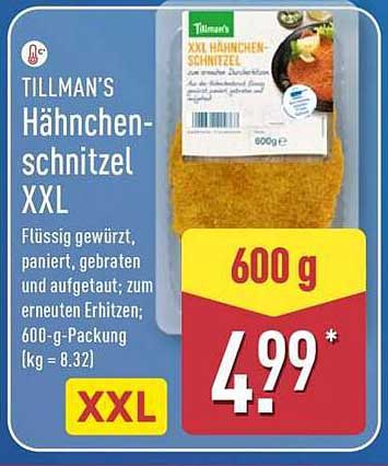 TILLMAN'S Hähnchenschnitzel XXL