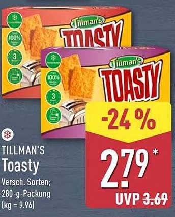 TILLMAN'S Toasty - 280 g Packung in verschiedenen Sorten