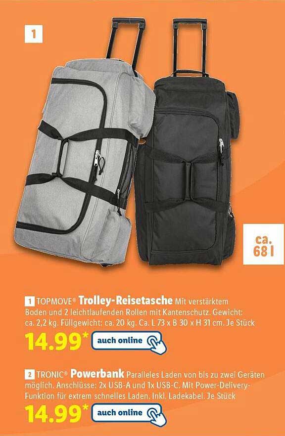 TOPMOVE® Trolley-Reisetasche