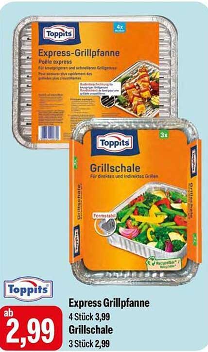 Toppits Express-Grillpfanne und Grill-Schale