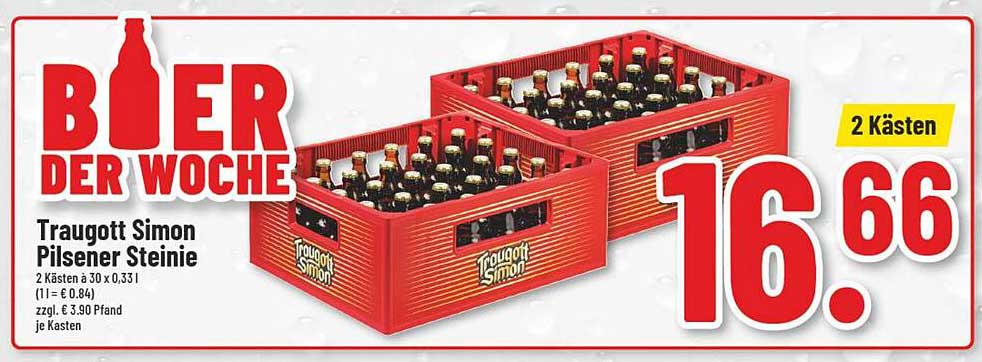Traugott Simon Pilsener Steine - 2 Kästen à 30 x 0,33 l