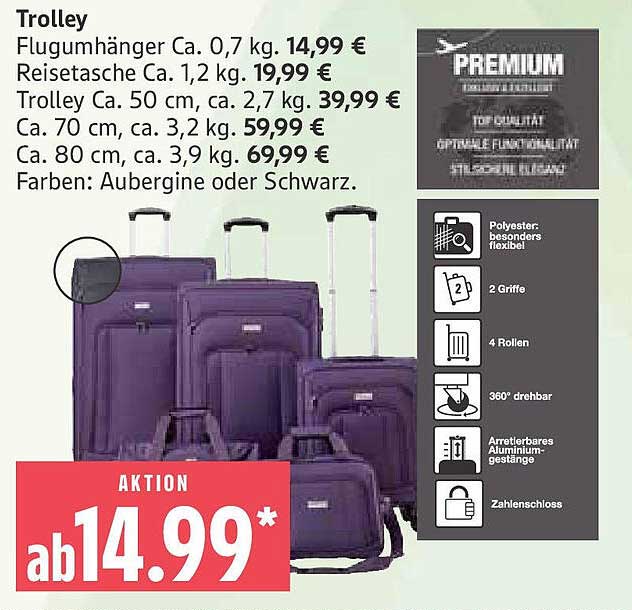 Trolley-Angebot: Hochwertige Reisetaschen und Koffer