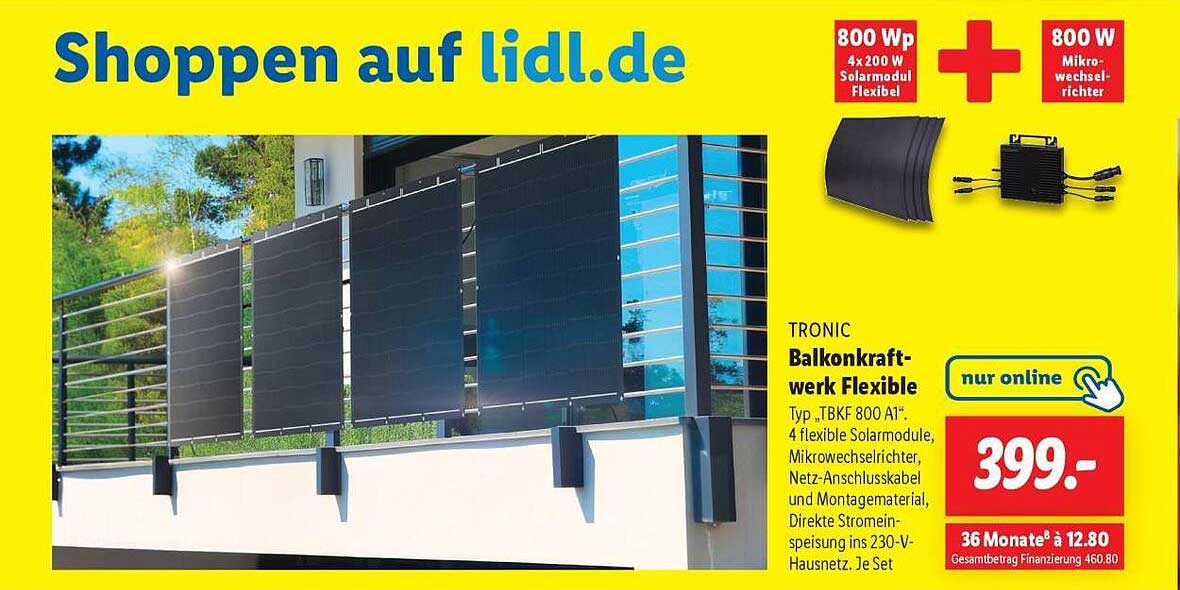 TRONIC Balkonkraftwerk Flexible