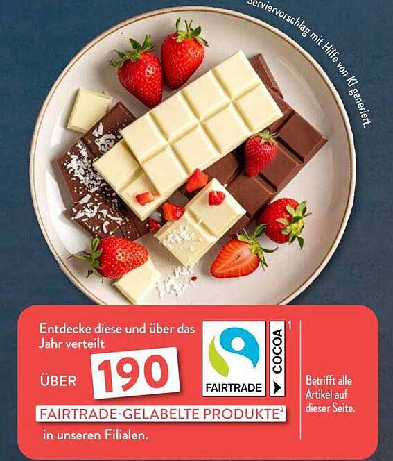 Über 190 Fairtrade-zertifizierte Schokoladenprodukte bei Aldi Süd