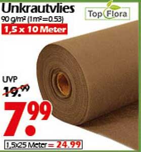 Unkrautvlies 1,5 x 10 Meter