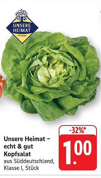 Unsere Heimat – echt & gut Kopfsalat aus Süddeutschland, Klasse I, Stück