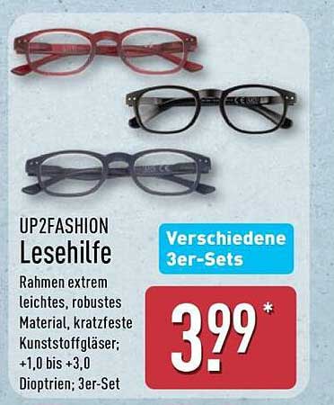 UP2FASHION Lesehilfe - 3er-Set