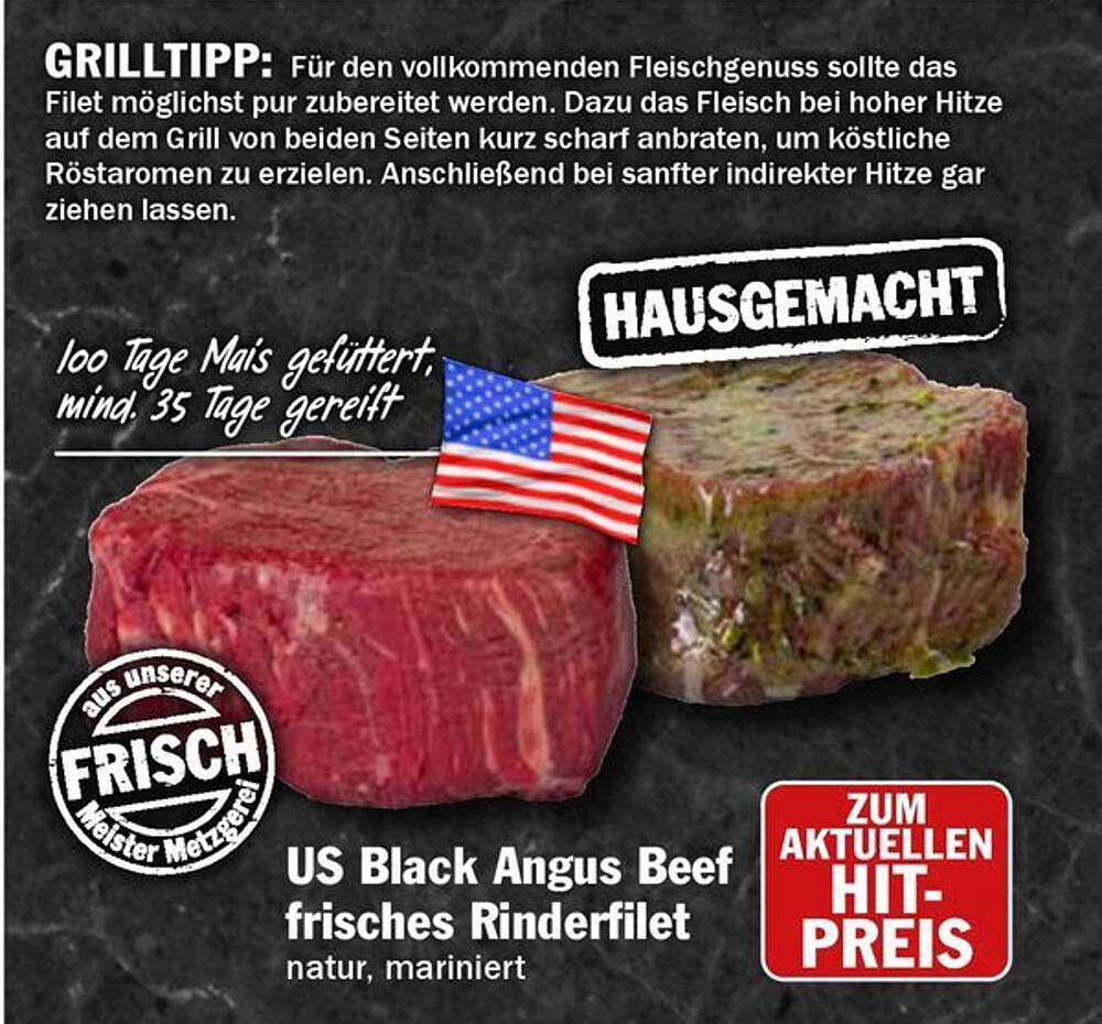 US Black Angus Beef frisches Rinderfilet