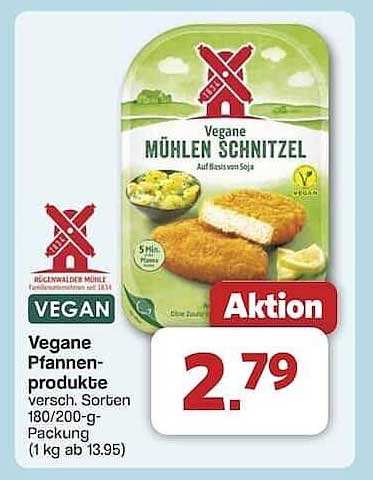 Vegane Mühlen Schnitzel - Vegane Pfannenprodukte
