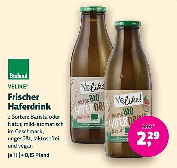 VELIKE! Frischer Bio Haferdrink - Barista oder Natur