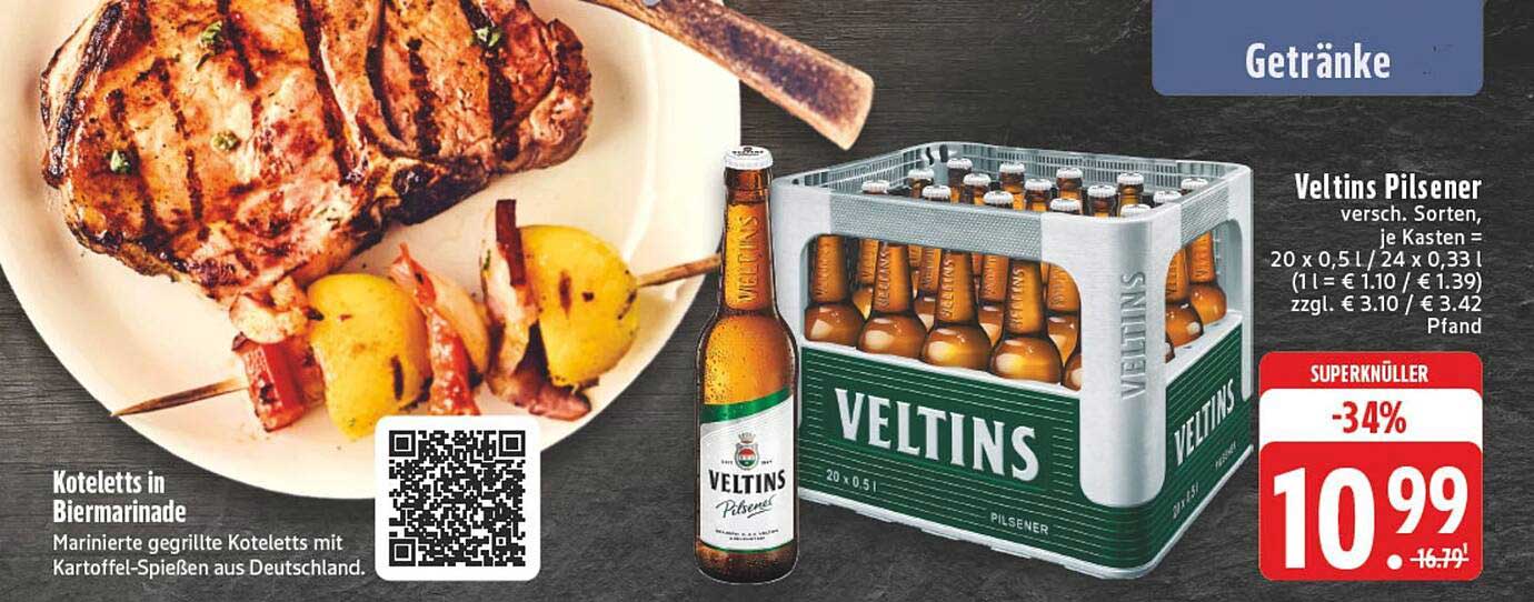 Veltins Pilsener 20 x 0,5 L Kasten