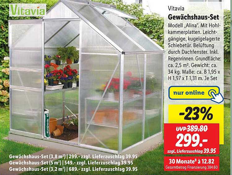 Vitavia Gewächshaus-Set Modell 'Alina'