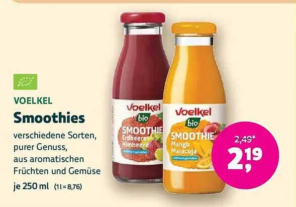 Voelkel Smoothies - verschiedene Sorten, purer Genuss