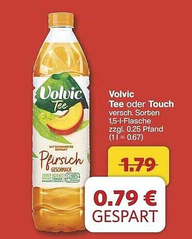 Volvic Tee oder Touch, verschiedene Sorten 1,5-Liter-Flasche
