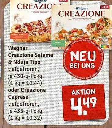 Wagner Creazione Salame & Nduja Tipo oder Creazione Caprese - Tiefgekühlt