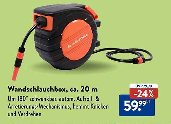Wandschlauchbox, ca. 20 m