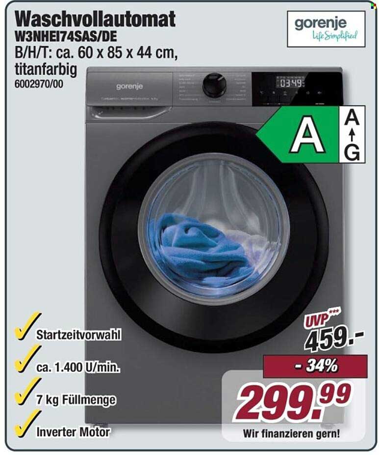 Waschvollautomat W3NHEI74SAS/DE in titanfarbig