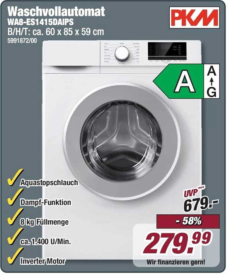 Waschvollautomat WA8-ES1415DAIPS