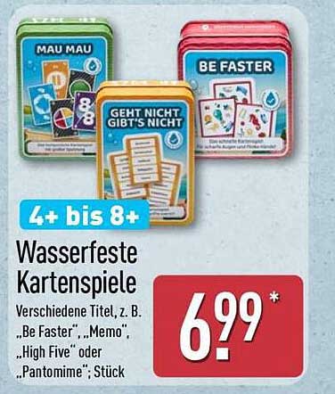 Wasserfeste Kartenspiele - Verschiedene Titel verfügbar