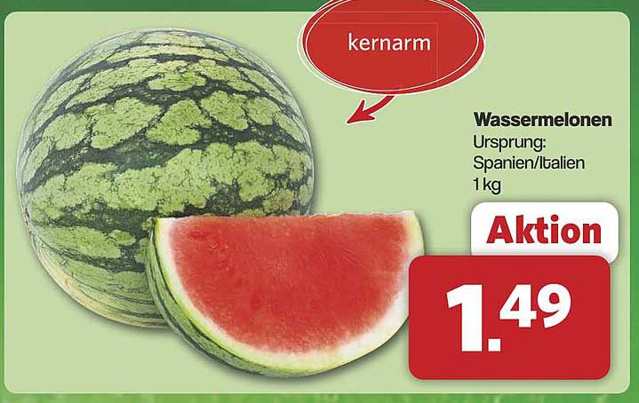 Wassermelonen - kernarm, 1 kg, Aktion