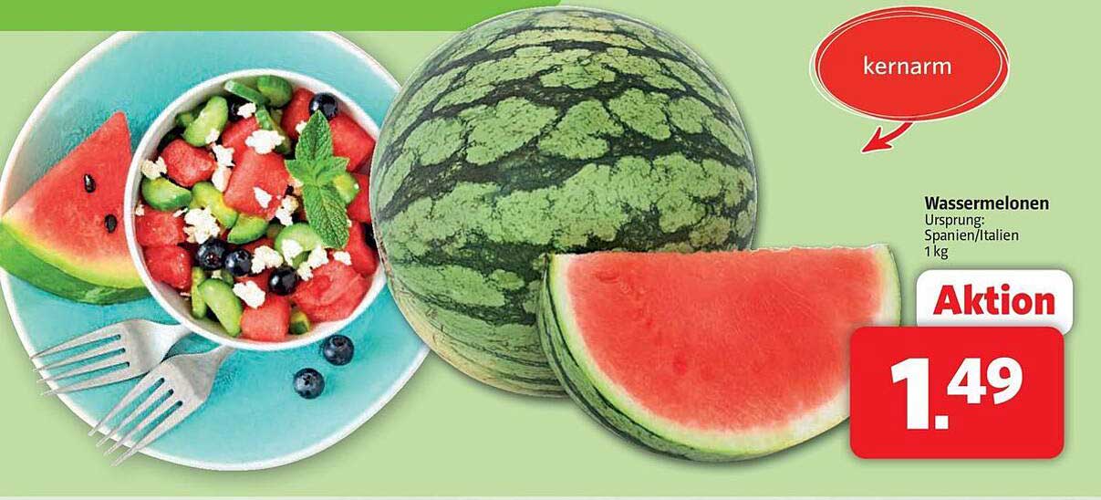 Wassermelonen Ursprung: Spanien/Italien 1 kg