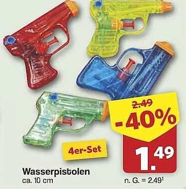 Wasserpistolen – 4er-Set
