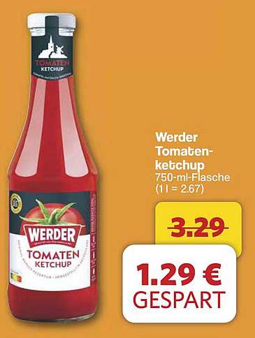 Werder Tomatenketchup 750-ml-Flasche