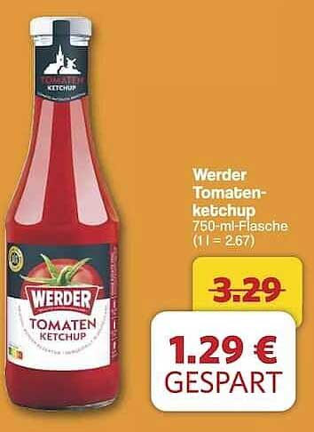 Werder Tomatenketchup 750-ml-Flasche