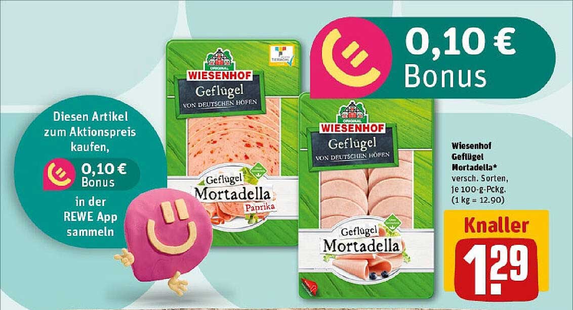 Wiesenhof Geflügel Mortadella - 1,29 €