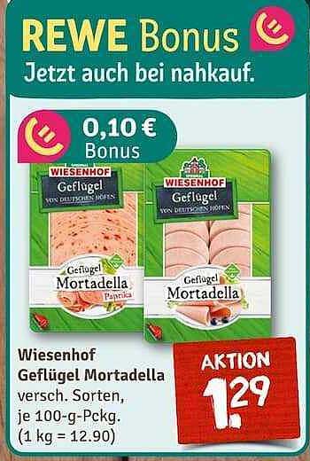 Wiesenhof Geflügel Mortadella verschiedene Sorten