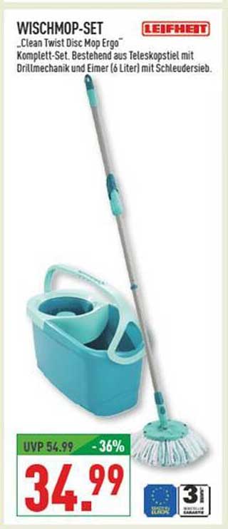 WISCHMOP-SET "Clean Twist Disc Mop Ergo"