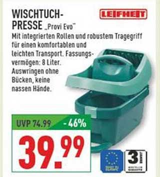 Wischtuch-Presse "Provi Evo" von Leifheit