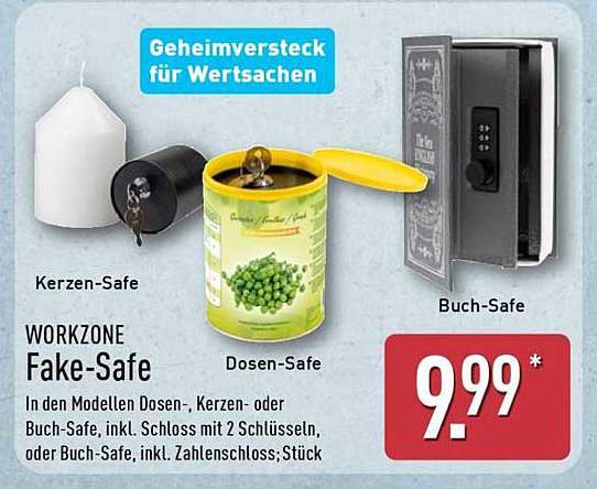 WORKZONE Fake-Safe – Geheimversteck für Wertgegenstände