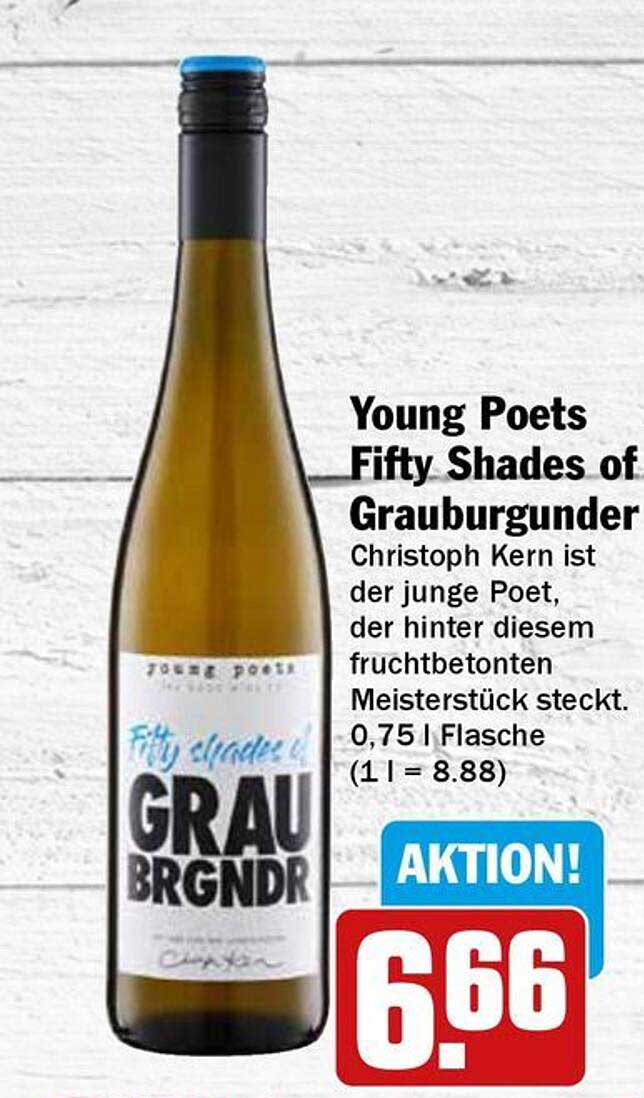 Young Poets Fifty Shades of Grauburgunder, 0,75 l Flasche
