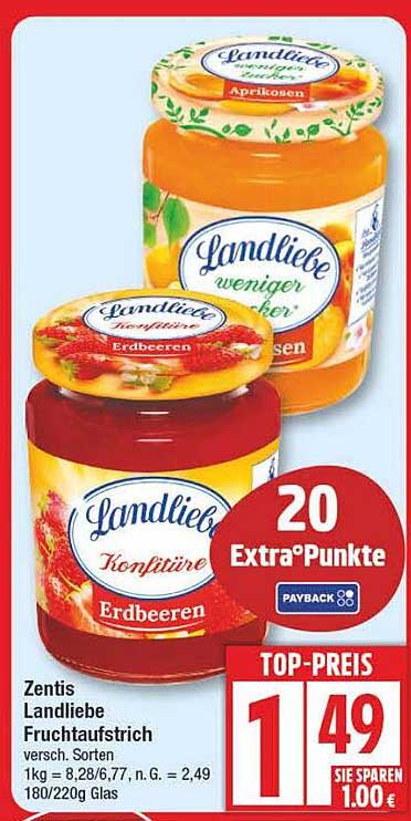 Zentis Landliebe Fruchtaufstrich – Erdbeeren