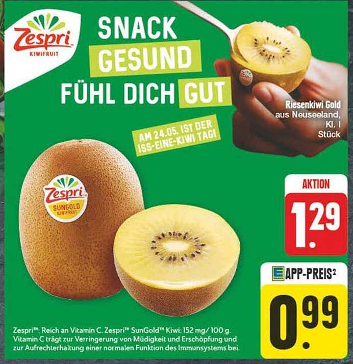 Zespri SunGold Kiwi - Riesenkiwi Gold aus Neuseeland