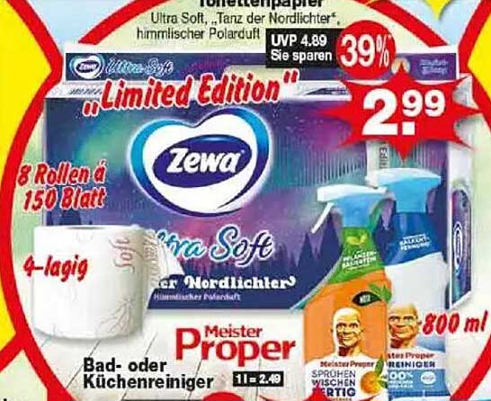 Zewa Ultra Soft Toilettenpapier - Limited Edition "Tanz der Nordlichter"