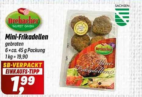 Drehbacher Mini-Frikadellen gebraten 6 x ca. 45 g Packung