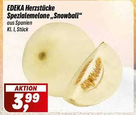 EDEKA Herzstücke Spezialmelone "Snowball" aus Spanien Kl. I, Stück