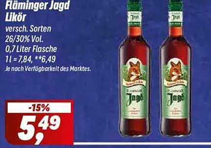 Fläminger Jagd Likör - Verschiedene Sorten