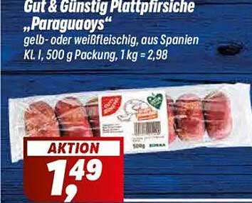 Gut & Günstig Plattpfirsiche „Paraguayos“