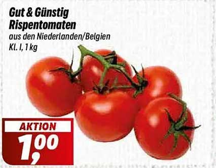 Gut & Günstig Rispentomaten aus den Niederlanden/Belgien, Kl. I, 1 kg