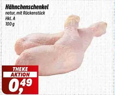 Hähnchenschenkel natur, mit Rückenstück, HkI A