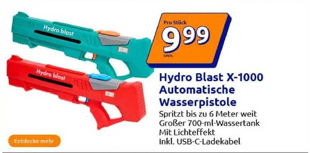 Hydro Blast X-1000 Automatische Wasserpistole