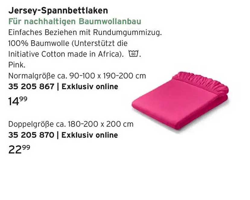 Jersey-Spannbettlaken für nachhaltigen Baumwollanbau