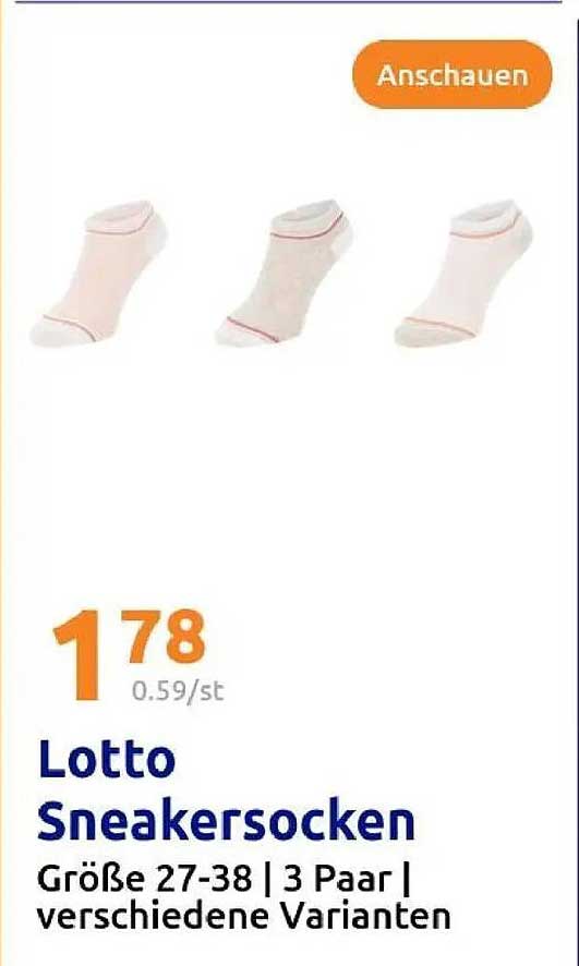 Lotto Sneakersocken – 3 Paar für nur 1,78 €