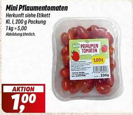 Mini Pflaumentomaten 200 g - Jetzt zum Sonderpreis!