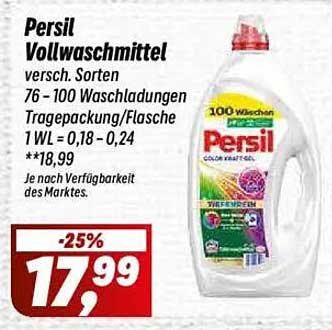 Persil Vollwaschmittel - Verschiedene Sorten, 76 - 100 Waschladungen