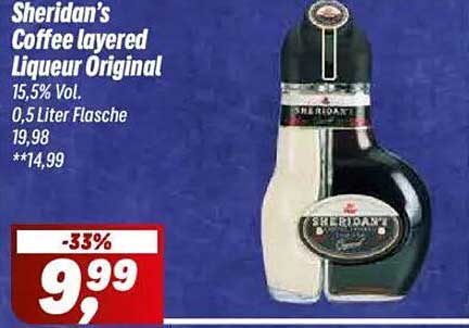 Sheridan's Coffee layered Liqueur Original 0,5 Liter
